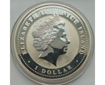 Ниуэ 1 доллар 2008. Китайский гороскоп - год крысы (серебро)