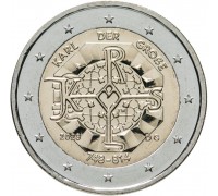 Германия 2 евро 2023. 1275 лет со дня рождения Карла Великого