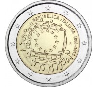 Италия 2 евро 2015. 30 лет флагу Европейского союза