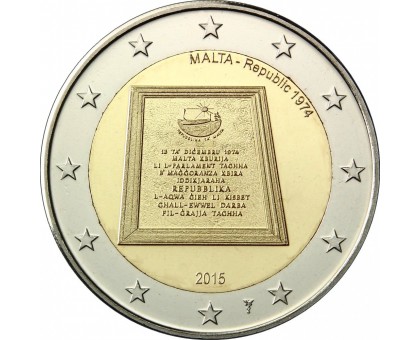 Мальта 2 евро 2015. Провозглашение Республики. Конституция