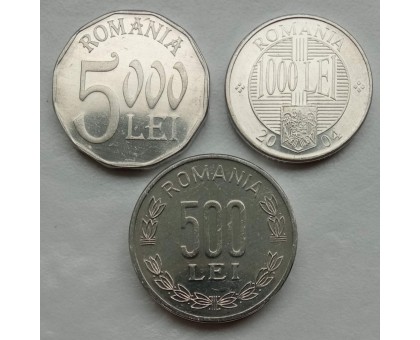 Румыния 1999-2004. Набор 3 монеты