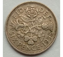 Великобритания 6 пенсов 1954-1970