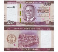 Либерия 20 долларов 2022