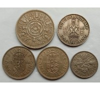 Великобритания 1937-1967. Набор 5 монет
