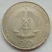 Германия (ГДР) 20 марок 1972. Первый президент ГДР - Вильгельм Пик