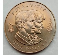 Новая Зеландия 1 доллар 1983. Королевский визит