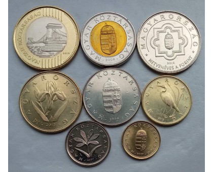 Венгрия 2007-2016. Набор 8 монет, UNC