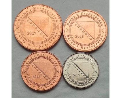 Босния и Герцеговина 2007-2013. Набор 4 монеты