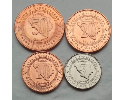 Босния и Герцеговина 2007-2013. Набор 4 монеты