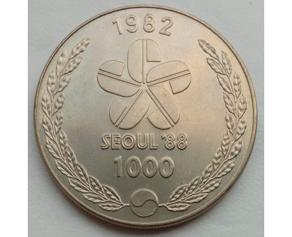 Южная Корея 1000 вон 1982. XXIV летние Олимпийские Игры, Сеул 1988 - Танцоры