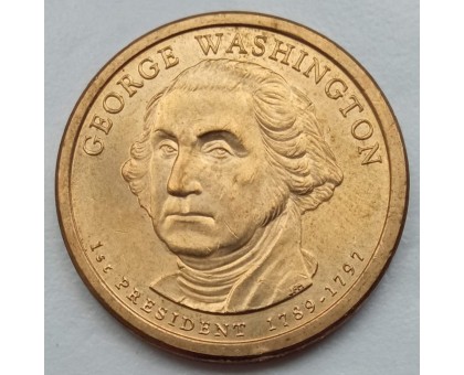 США 1 доллар 2007. Президент США - Джордж Вашингтон (1789-1797)