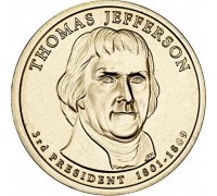 США 1 доллар 2007. Президент США - Томас Джеферсон (1801-1809)