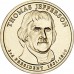 США 1 доллар 2007. Президент США - Томас Джеферсон (1801-1809)