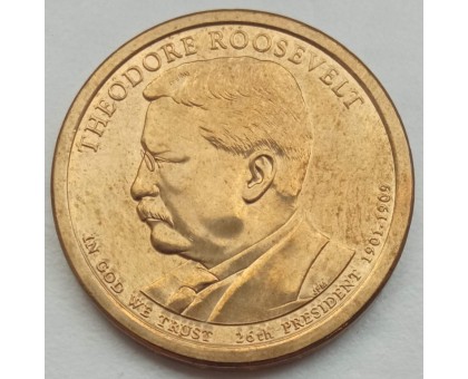США 1 доллар 2013. Президент США - Теодор Рузвельт (1901–1909)