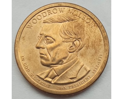 США 1 доллар 2013. Президент США - Томас Вудро Вильсон (1913–1921)