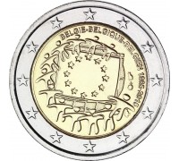 Бельгия 2 евро 2015. 30 лет флагу Европейского союза