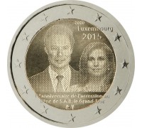 Люксембург 2 евро 2015. 15 лет вступлению на престол Великого герцога Анри