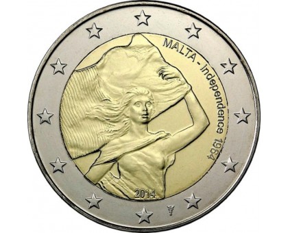 Мальта 2 евро 2014. 50 лет независимости