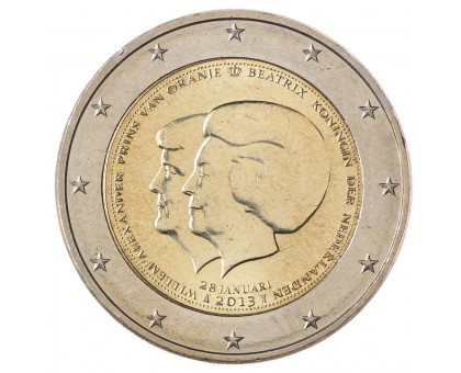 Нидерланды 2 евро 2013. Отречение королевы Беатрикс