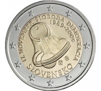 Словакия 2 евро 2009. 20 лет Бархатной революции