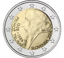Словения 2 евро 2008. 500 лет со дня рождения Приможа Трубара