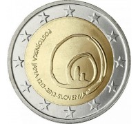 Словения 2 евро 2013. 800 лет открытию пещеры Постойнска-Яма