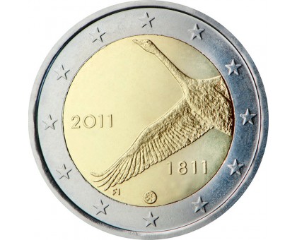 Финляндия 2 евро 2011. 200 лет банку Финляндии