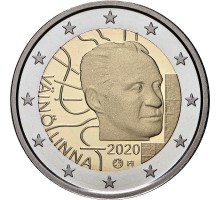 Финляндия 2 евро 2020. 100 лет со дня рождения Вяйнё Линна