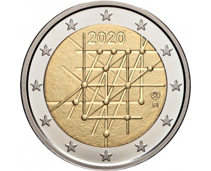 Финляндия 2 евро 2020. 100 лет Университету Турку