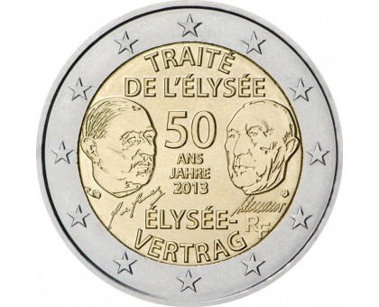 Франция 2 евро 2013. Елисейский договор