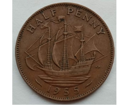 Великобритания 1/2 пенни 1954-1970