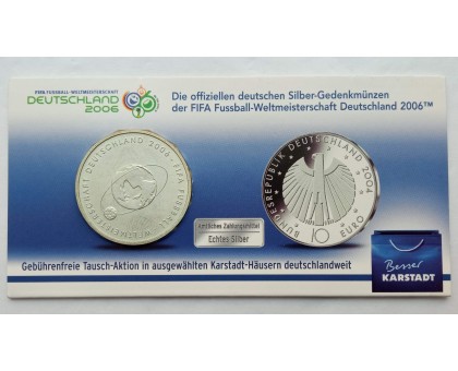 Германия (ФРГ) 10 евро 2004. Чемпионат мира по футболу 2006, Германия, серебро