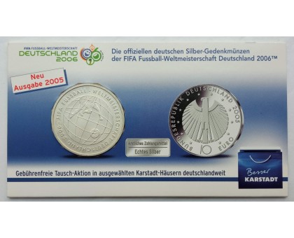 Германия (ФРГ) 10 евро 2005. Чемпионат мира по футболу 2006, серебро