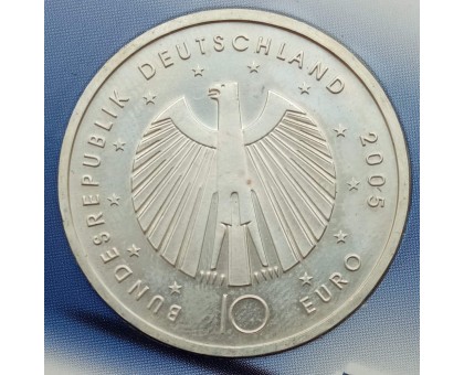Германия (ФРГ) 10 евро 2005. Чемпионат мира по футболу 2006, серебро