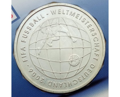 Германия (ФРГ) 10 евро 2005. Чемпионат мира по футболу 2006, серебро
