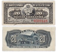 Куба 20 сентаво 1897