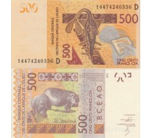 Западная Африка 500 франков 2012 (КФА, Мали, литера D)