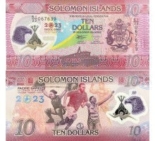 Соломоновы острова 10 долларов 2023. 17-е Тихоокеанские игры, полимер