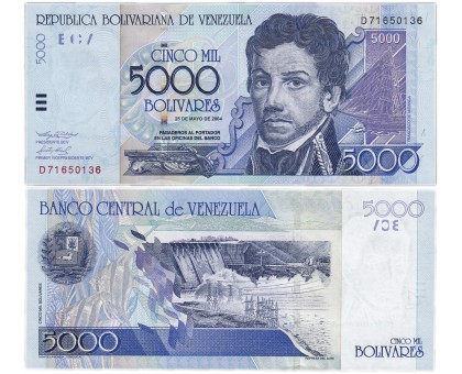Венесуэла 5000 боливар 2004
