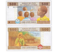 Центральная Африка 500 франков 2002 (литера C Чад)