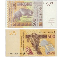 Западная Африка 500 франков 2012 (КФА, Кот-д-Ивуар, литера A)