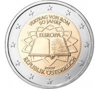 Австрия 2 евро 2007. 50 лет подписанию Римского договора