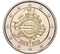 Бельгия 2 евро 2012. 10 лет наличному евро
