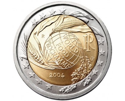 Италия 2 евро 2004. Всемирная продовольственная программа ФАО