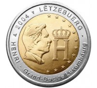 Люксембург 2 евро 2004. Великий герцог Анри Нассау