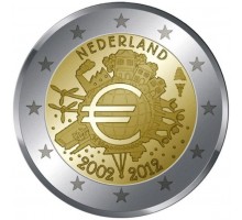Нидерланды 2 евро 2012. 10 лет наличному евро