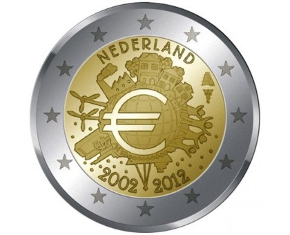 Нидерланды 2 евро 2012. 10 лет наличному евро