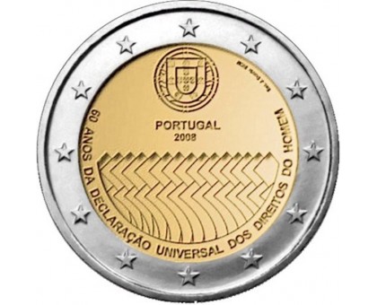 Португалия 2 евро 2008. Декларация прав человека