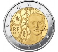 Франция 2 евро 2013. 150 лет со дня рождения Пьера де Кубертена