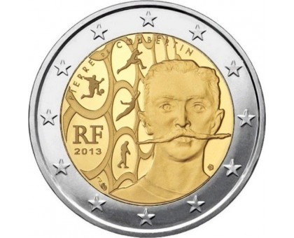 Франция 2 евро 2013. 150 лет со дня рождения Пьера де Кубертена
